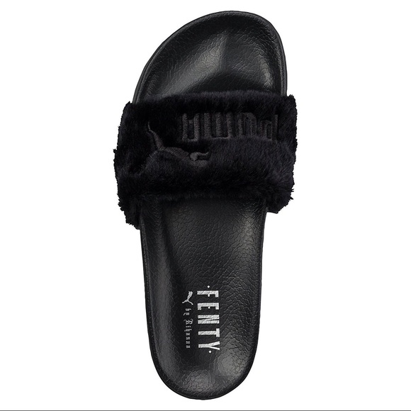 puma fluffy slides zipper